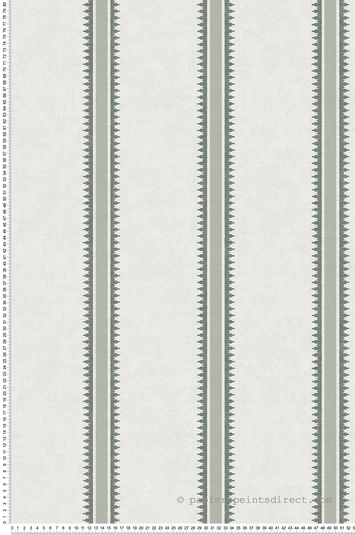 Papier peint Rayure Indienne vert - Aristide de Lutèce | Réf. LTC-3857-1
