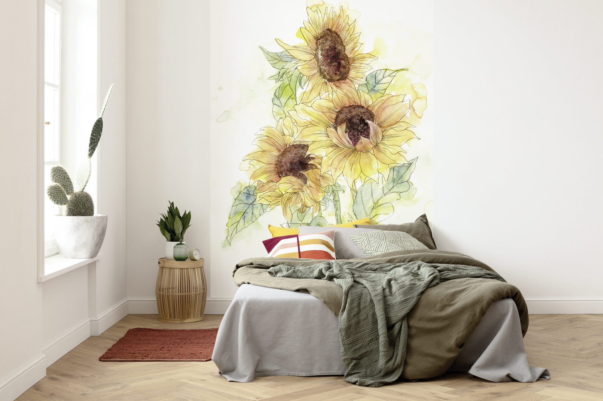 Papier peint fleurs panoramique Girasol - Papier peint Komar Home