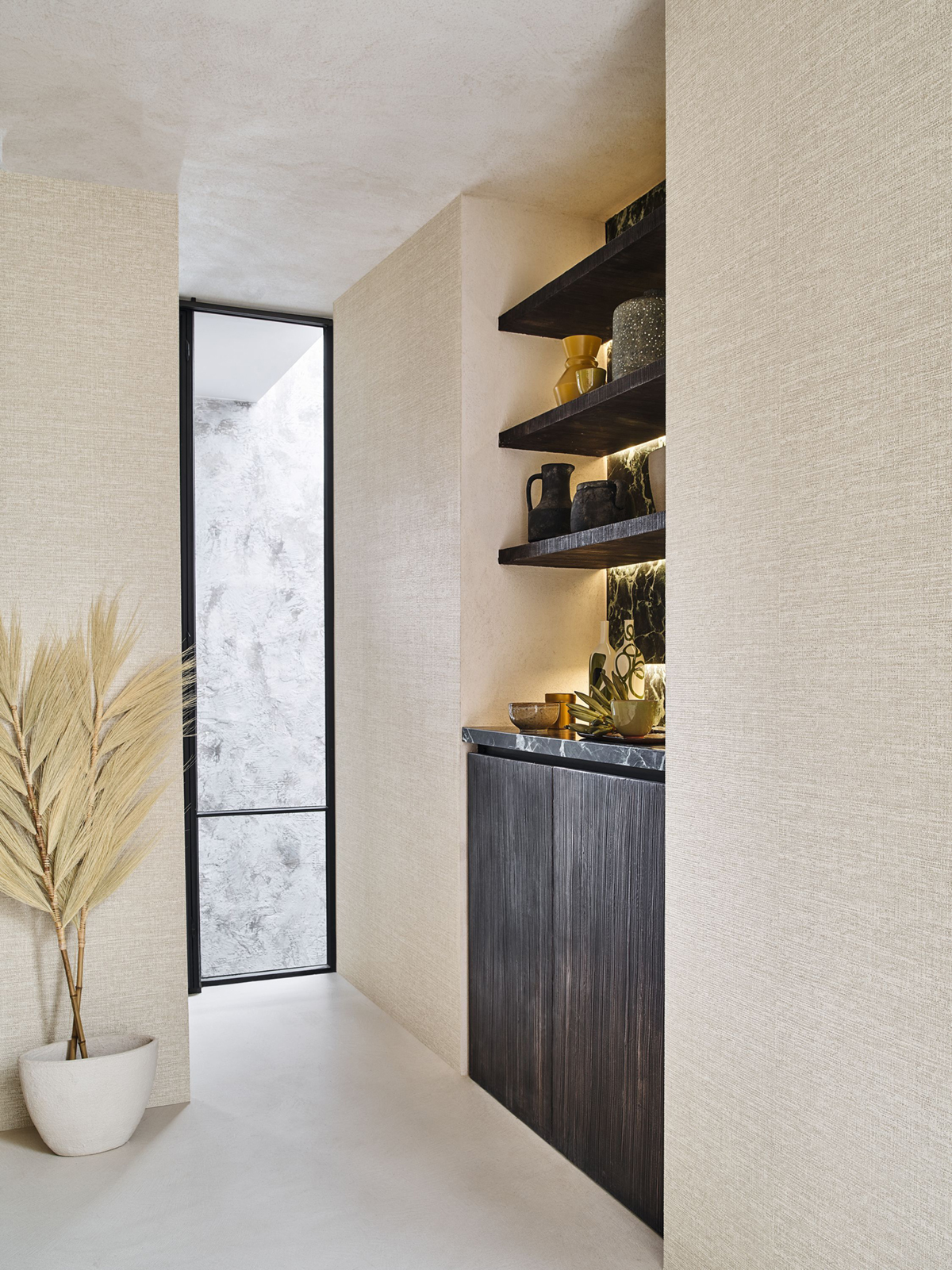 Papier peint Faux-uni Carioca vanille - Golfe du Bengale de Casamance | Réf. CAS-B74250304