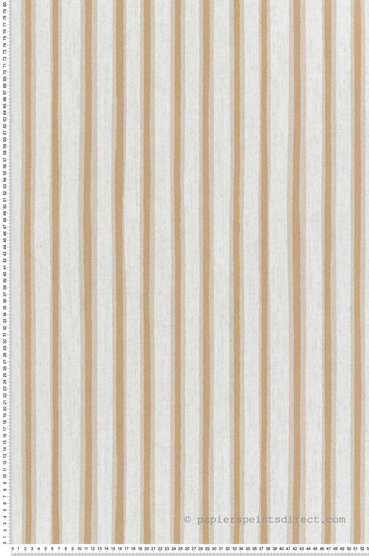 Papier peint Rayures Contemporaines caramel grège - Seven de Montecolino | Réf. MC-30136