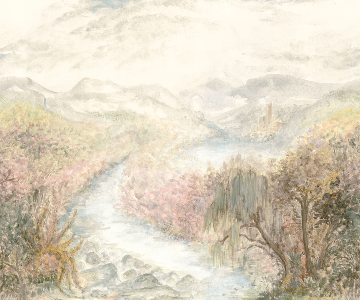 Papier peint panoramique Horizon Ruisseau de Joie S rose 300X250 - Wonderwalls 2 de Casadéco | Réf. WDWD200124107