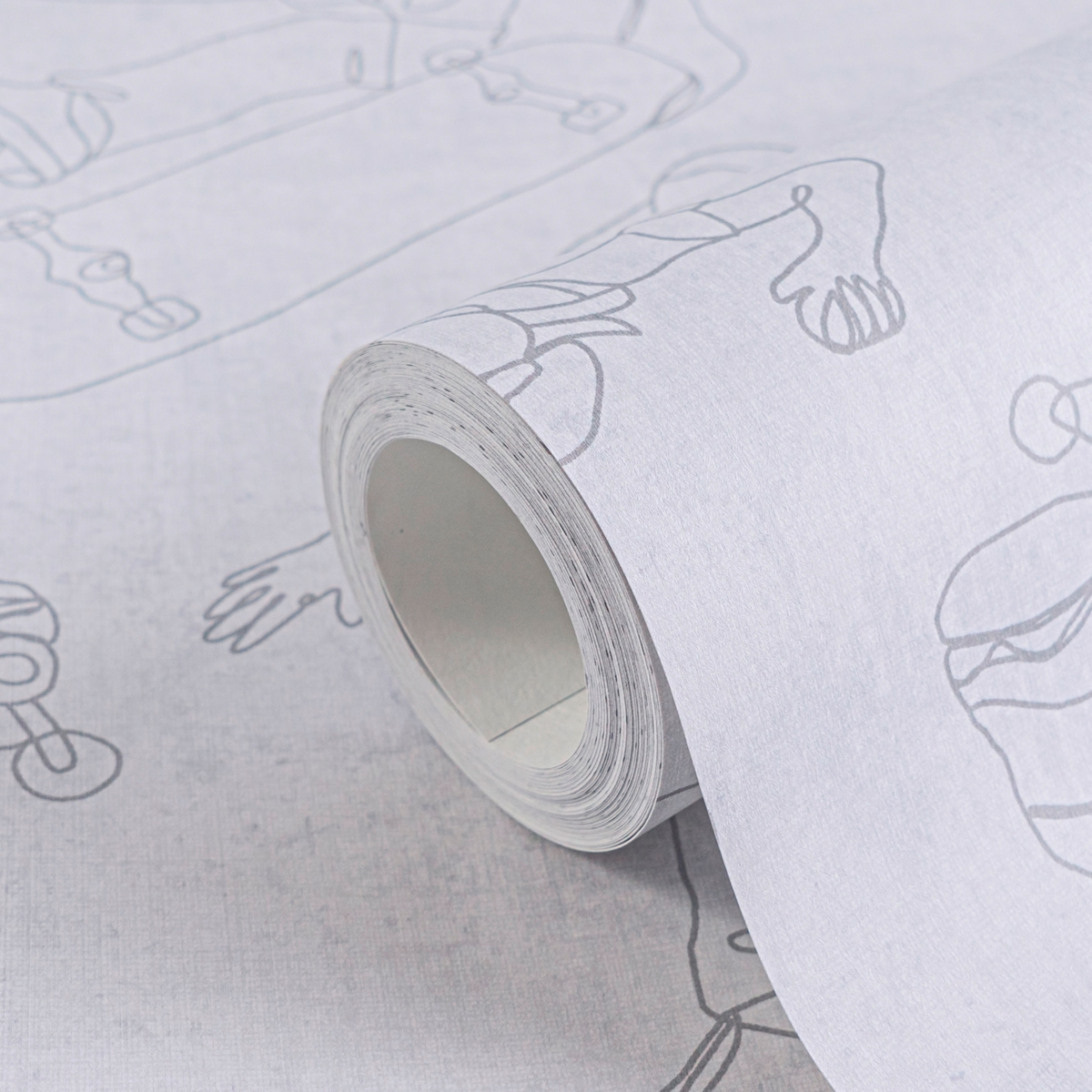 Papier peint Skater Minimaliste gris - Lilly & Luis d'A.S. Création AMB7 | Réf. AS-771741