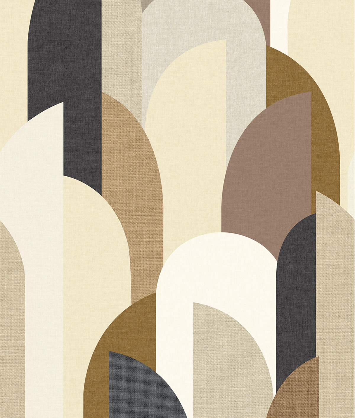 Papier peint panoramique Arche en Tissu Graphique beige S 212 X 250 - Reliefs de Casélio | Réf. RLF106291025