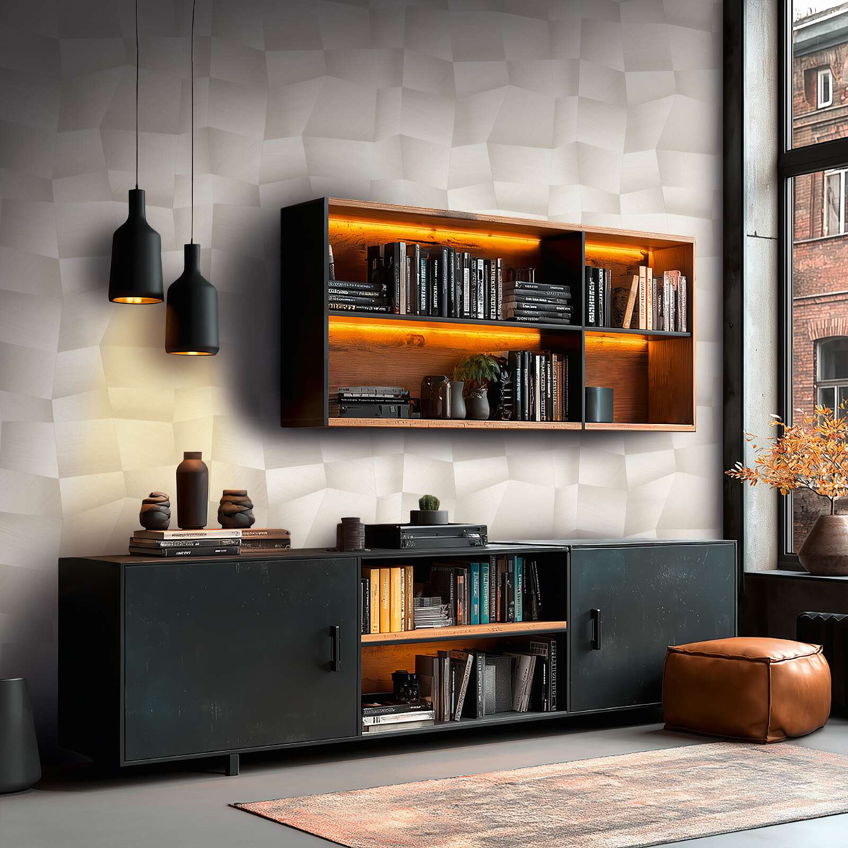 Papier peint Panneaux Géométriques Métal blanc cassé - Vibes & Styles d'A.S. Création | Réf. AS-791973