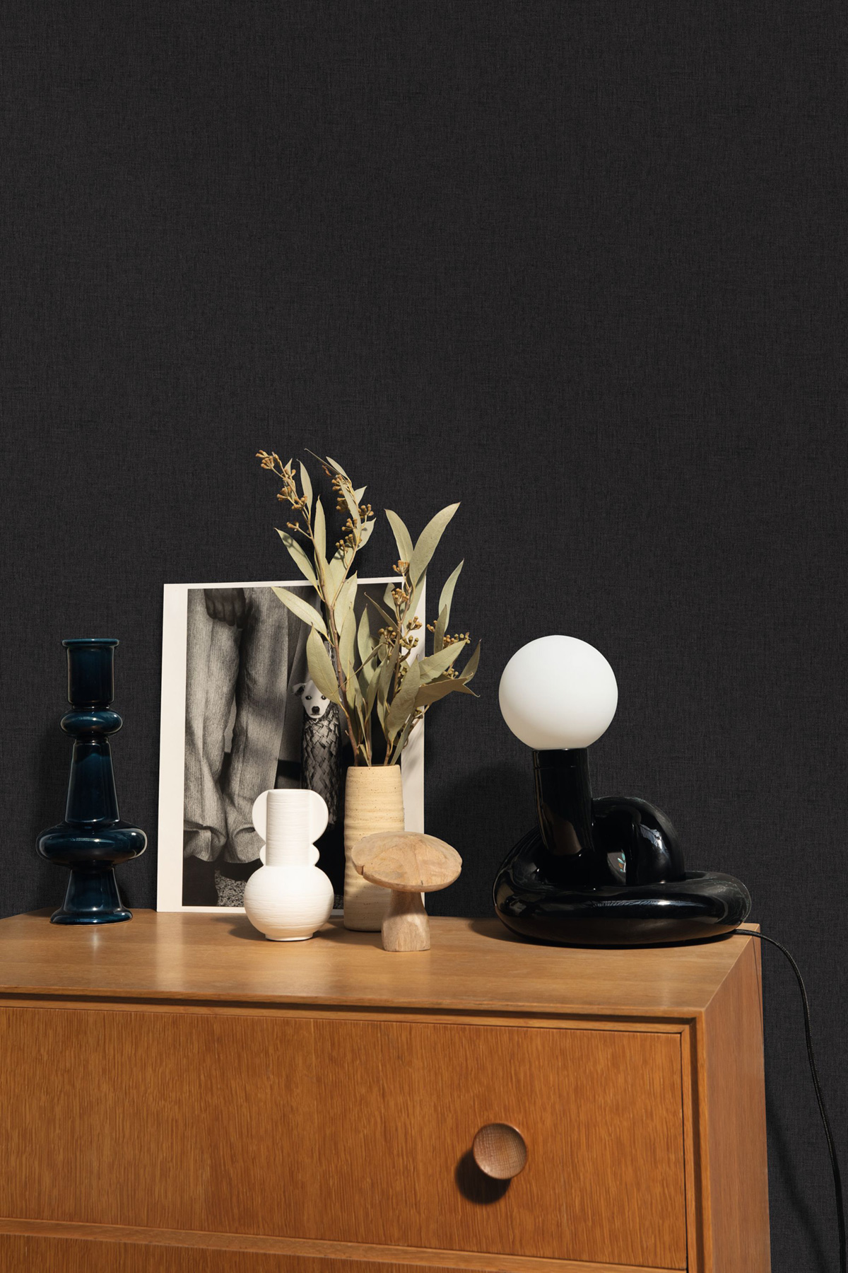 Papier peint Uni Toile noir - Graphic de Casélio | Réf. GPC68529999