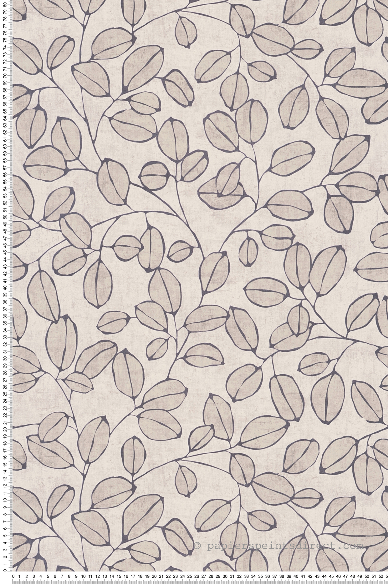 Papier peint Feuille Grain Café gris - Nordic Feeling d'A.S. Création