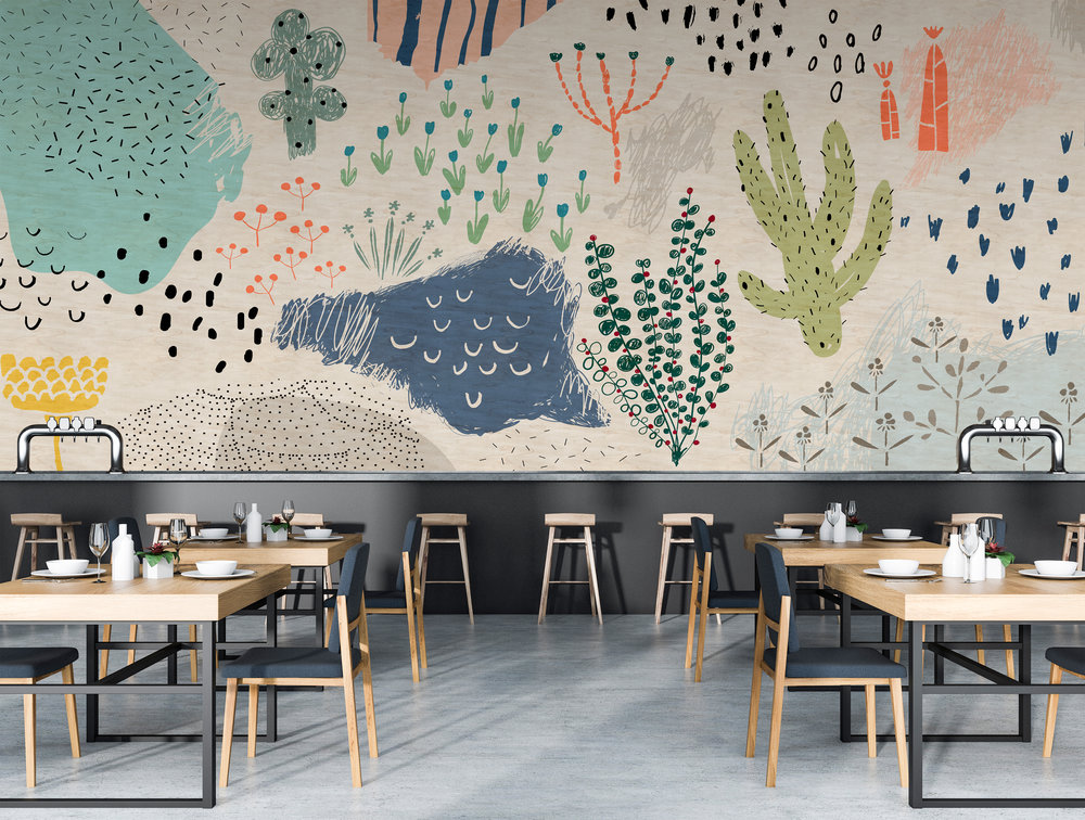 Papier peint panoramique Enfant Crayon Garden 1 - Référence DD114297 - Intissé 200g/m2 - Standard 400 x 270