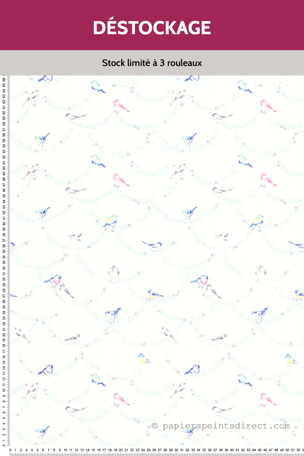 Papier Peint Destockage - Envolée fleurie