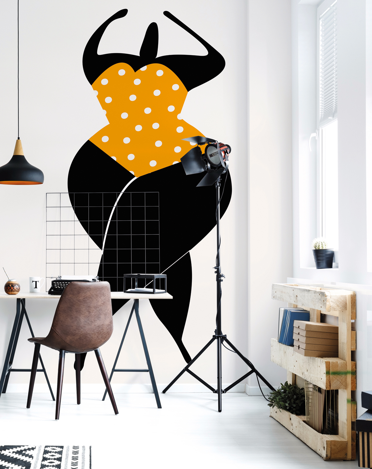 Papier peint panoramique Silhouette Dancing In The Sun 1 - Référence DD119973 - Intissé 200g/m2 - Standard 200 x 280