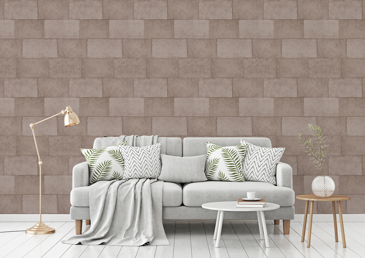 Papier peint Mur de Pierre Grattée taupe - Titanium 3 d'AS Création | Réf. SP15615