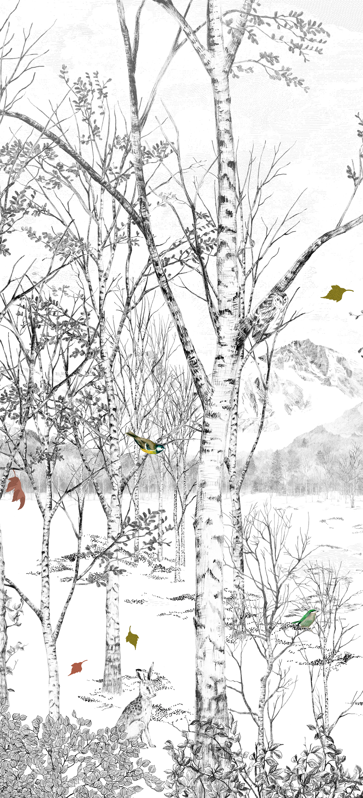 Papier peint panoramique Forêt Nunavut Naturel A - 1/2/3 - Isidore Leroy