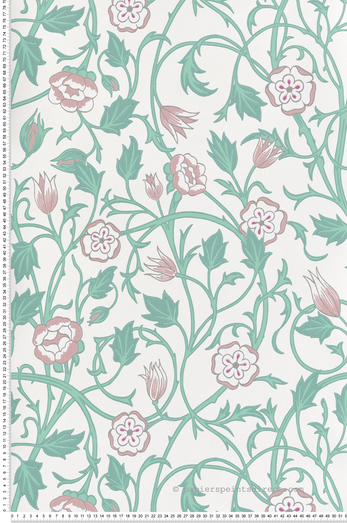 Papier peint Fleur May's Tulip Linen Wash - In The Garden de Little Greene | Réf. 0234MTLINEN