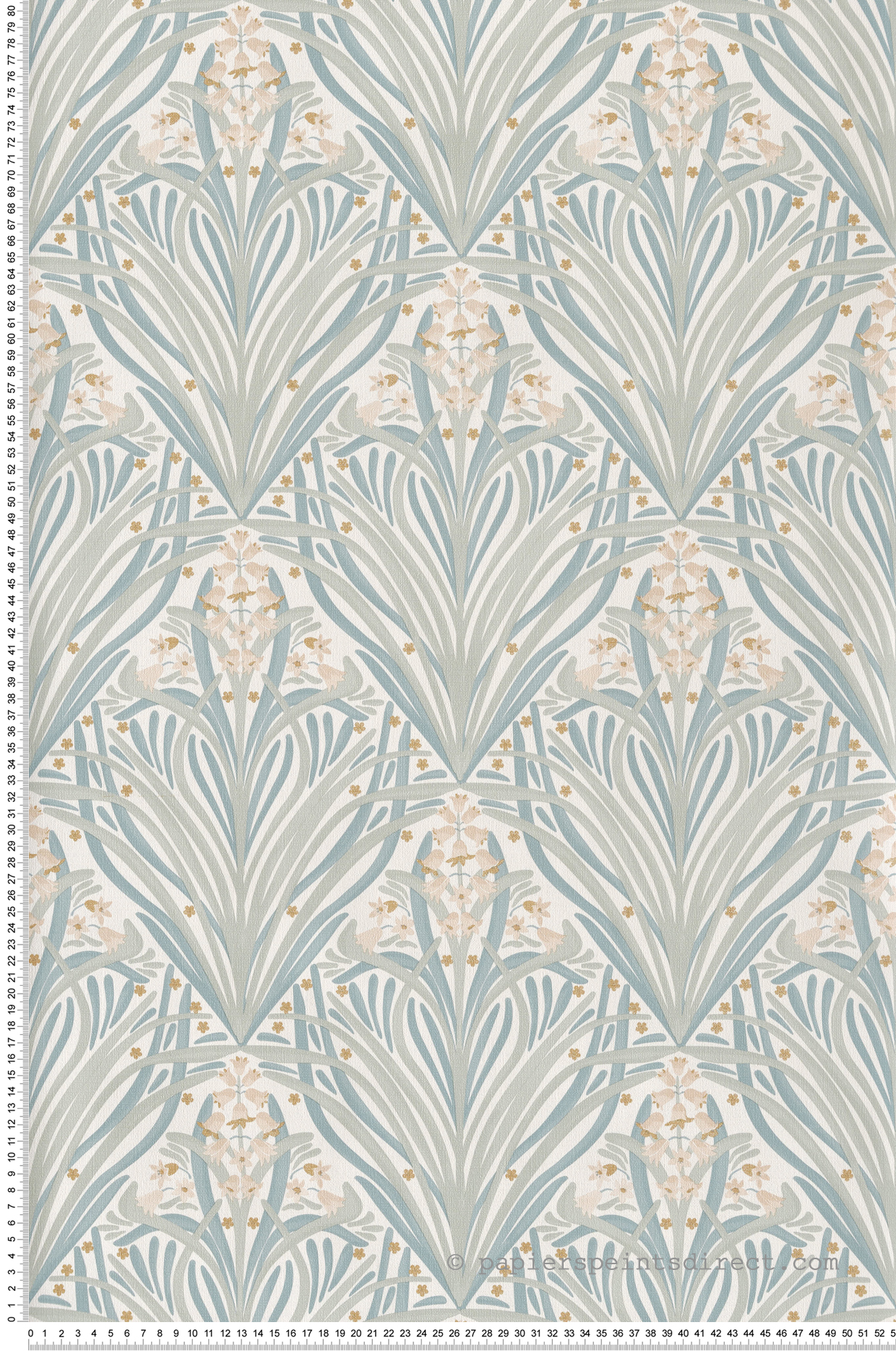 Papier Peint Vintage William vert céladon - Elégance d'Ugépa | Réf. UGP-M66124