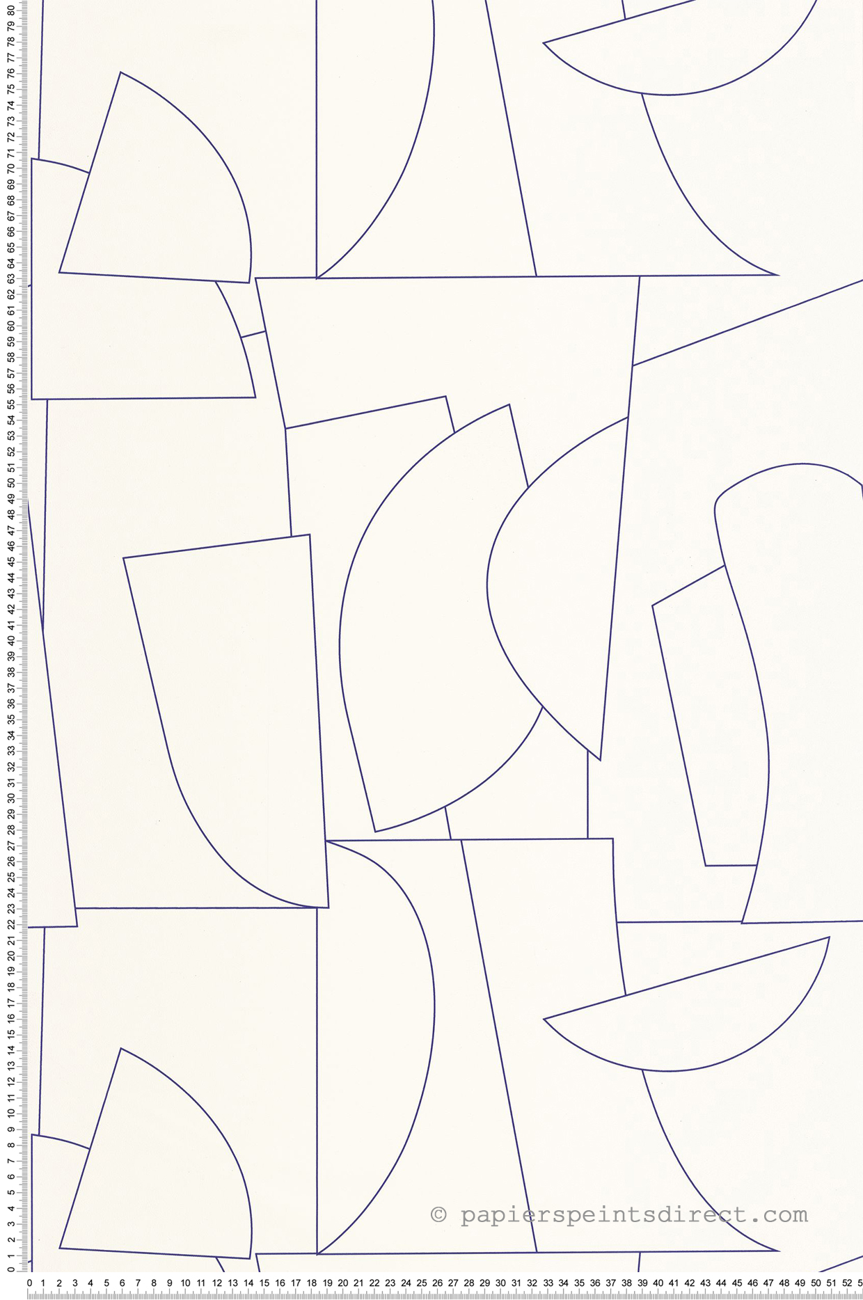 Papier peint Design Ligne Edges bleu électrique - Outlines de Casélio | Réf. OTLS105020988