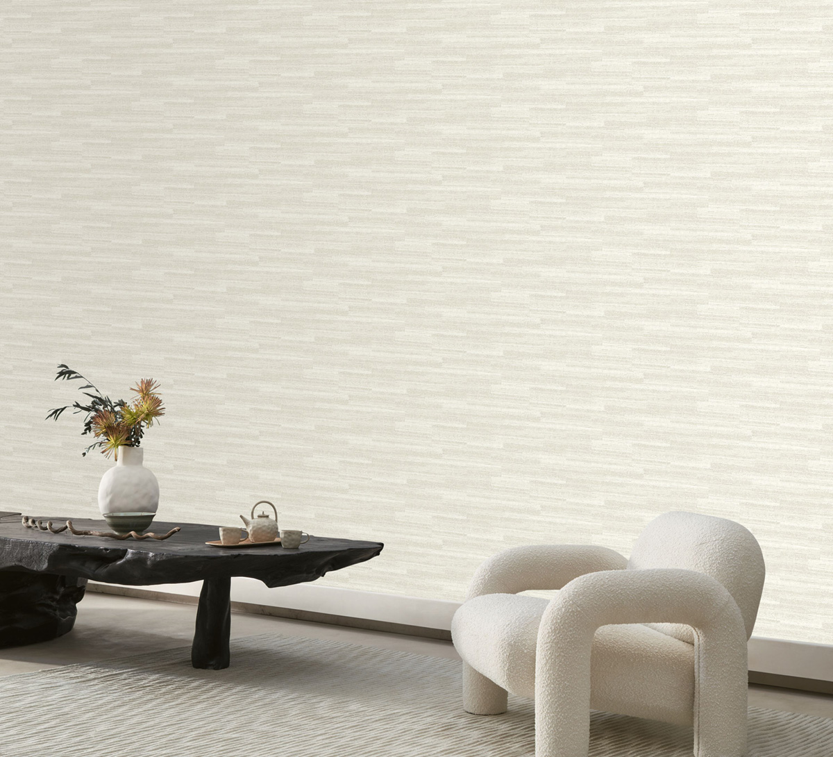 Papier peint Faux Uni Bicolore Pietra lin - Matera de Casadéco | Réf. MATA201141202