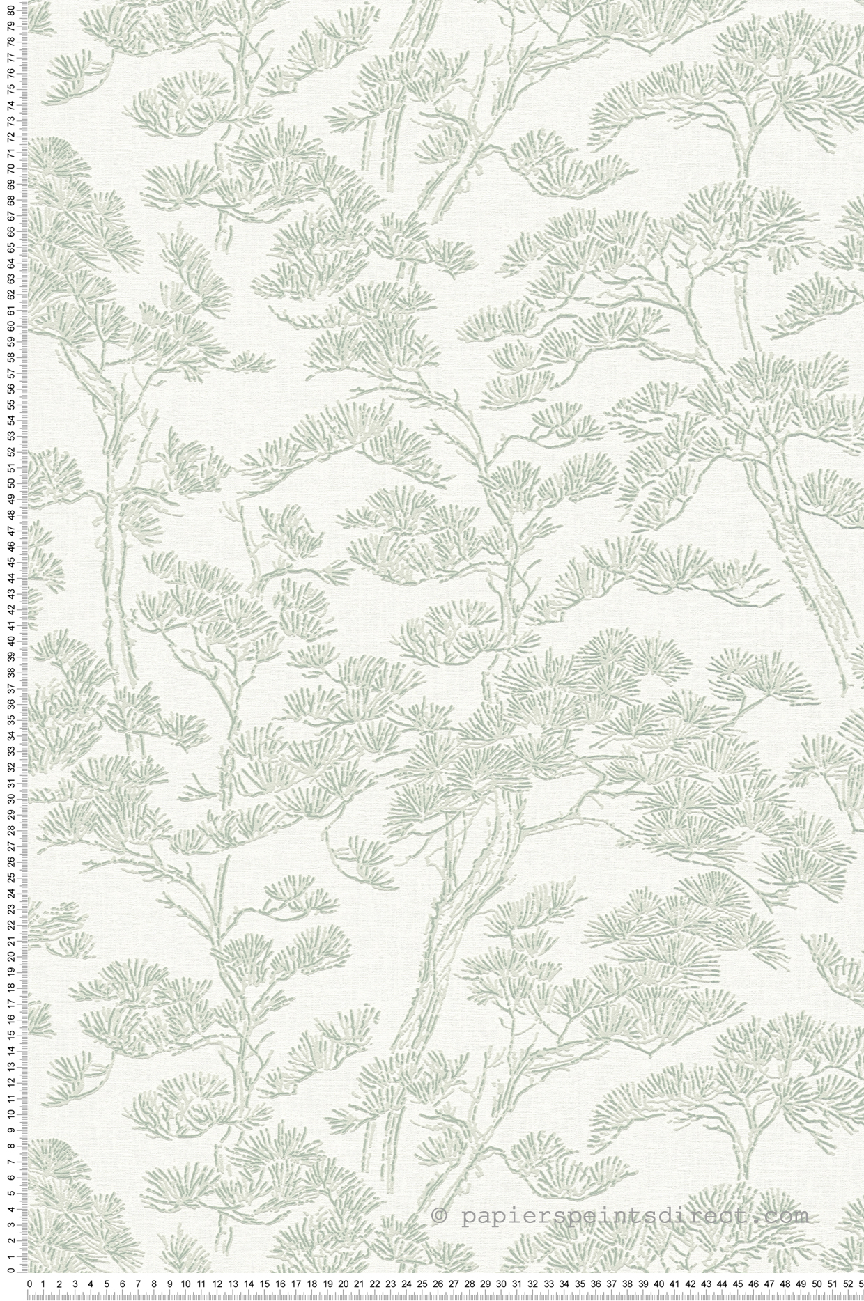 Papier peint Japonais Naturel Pins vert amande - Vibes & Styles d'A.S. Création | Réf. AS-790013