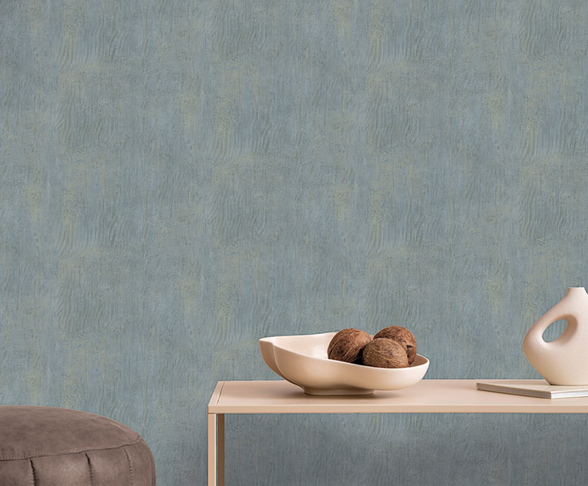 Papier peint Faux Uni Lignes Verticales bleu gris - Architexture de Montecolino | Réf. MC-AZ57741