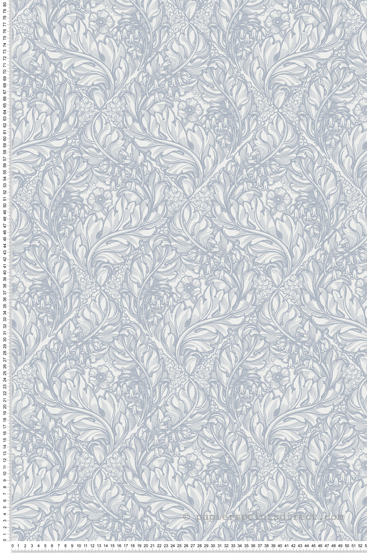 Papier peint Losange Fleuri bleu horizon - The Wall Llewelyn-Bowen de Lutèce | Réf. LTC-LB25101