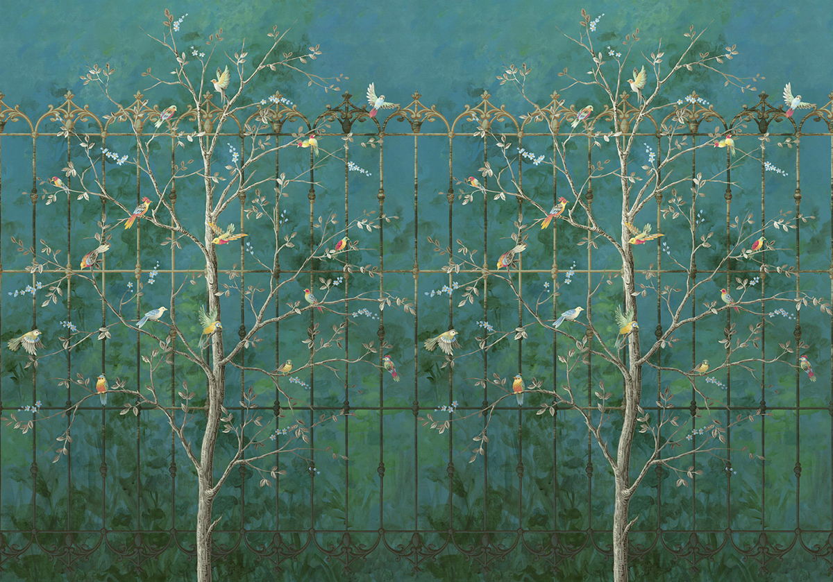 Papier peint panoramique Oiseaux Park Avenue - Papier peint Komar Into Wonderland