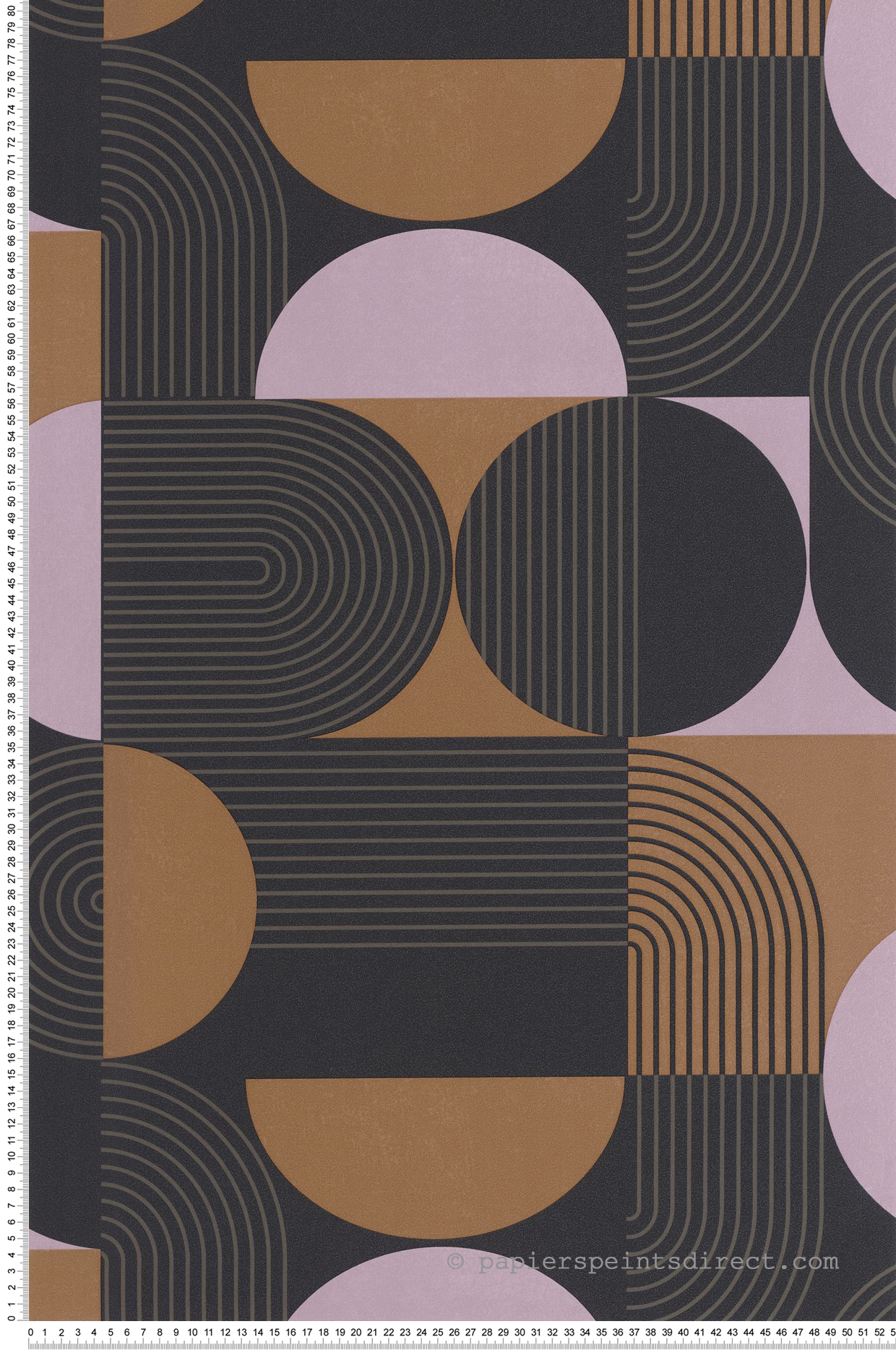 Papier peint Graphique Amplitude marron mauve - Graphic de Casélio | Réf. GPC105509566