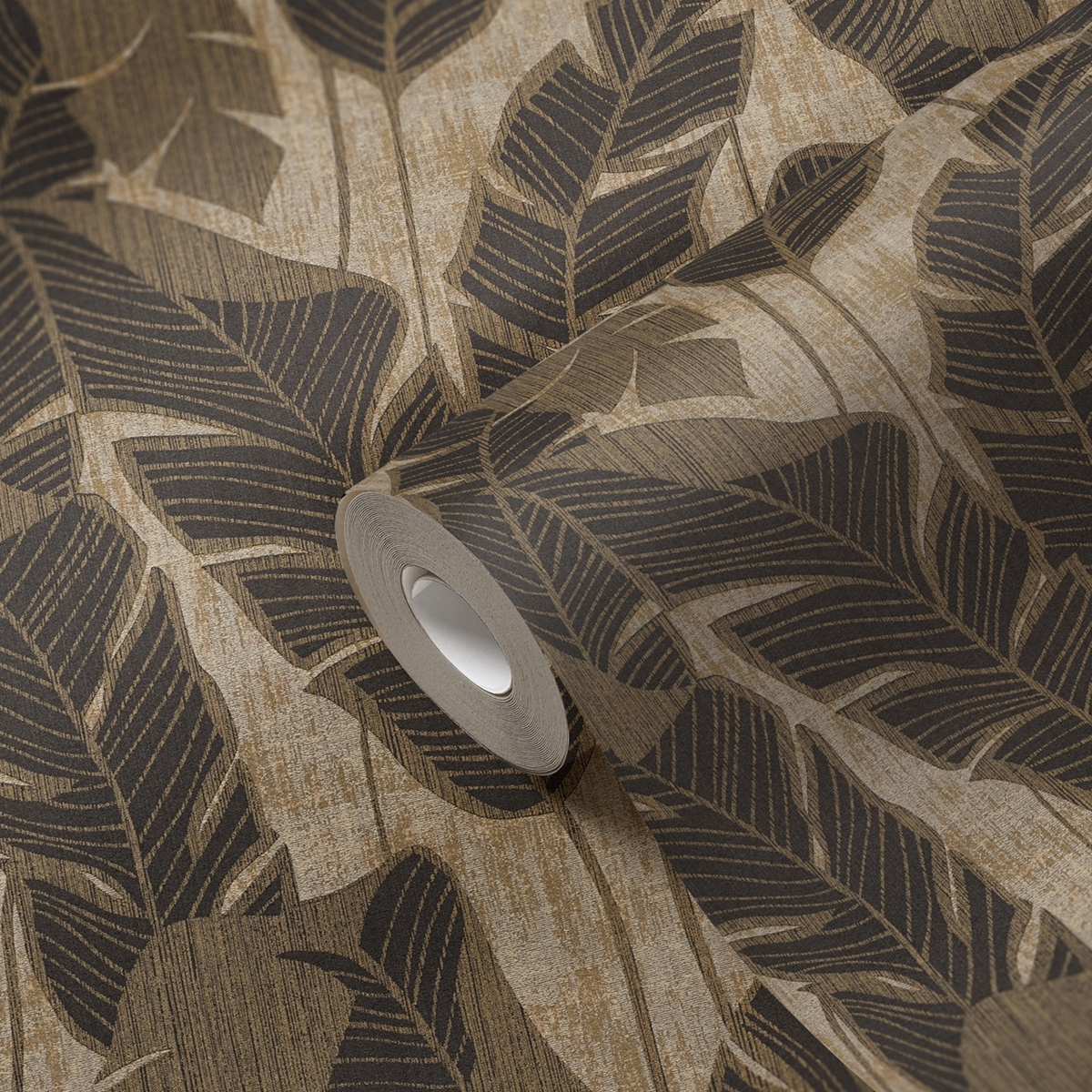 Papier peint Palme Tabasco brun doré - Jade 2 d'A.S. Création AMB4 | Réf. AS-395024