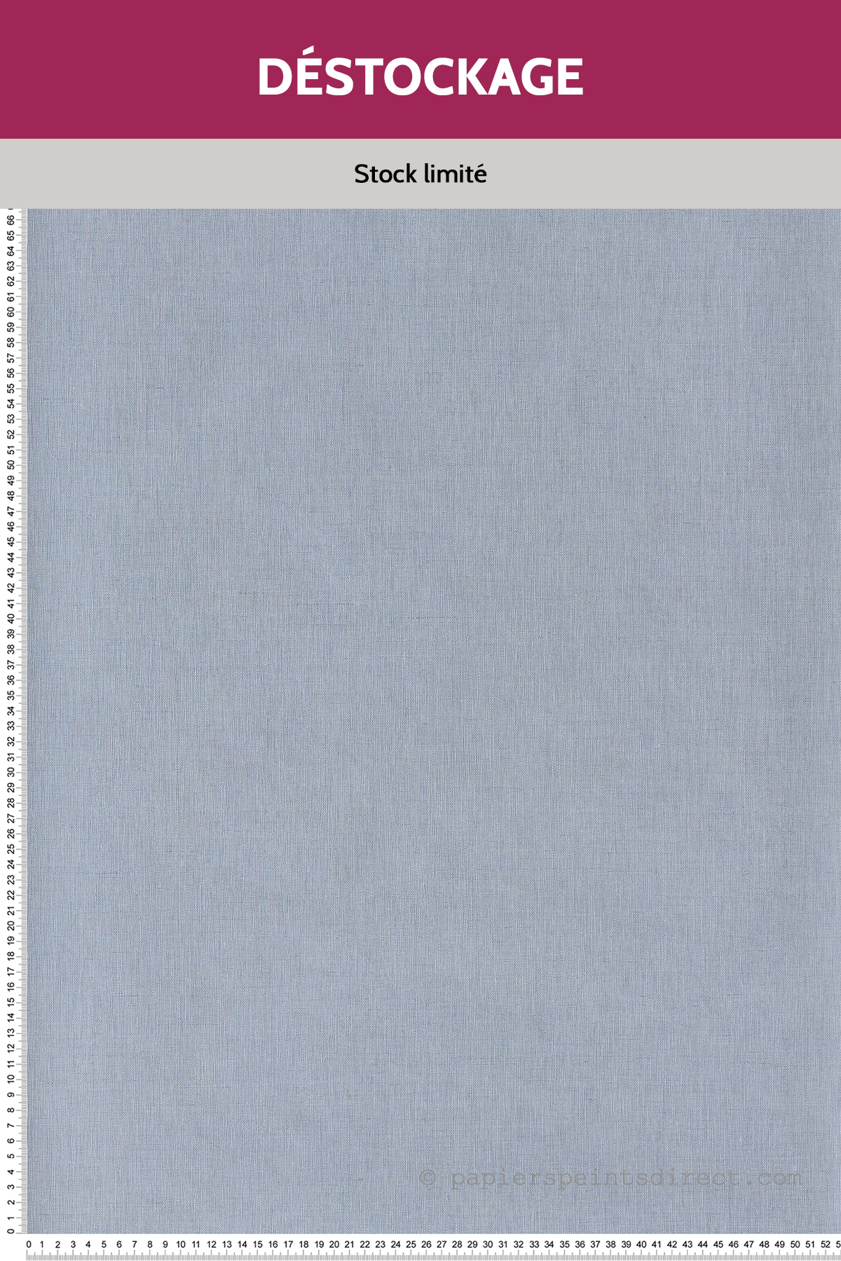 Papier peint Destockage - Uni Bleu clair - Linen de Casélio