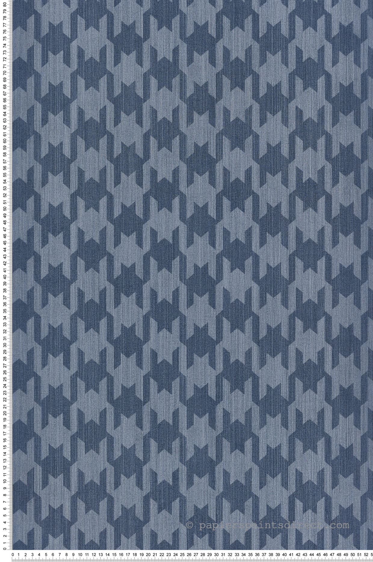 Papier peint Pied de Poule bleu jean - Jaipur de Montecolino | Réf. MC-26446