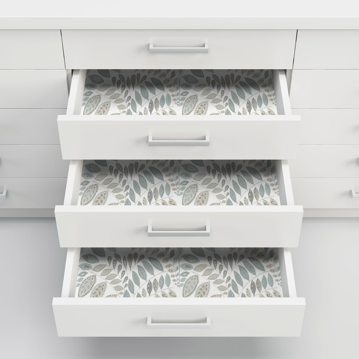 Papier peint adhésif Feuillage Scandinave gris bleu - Les Adhésifs de Lutèce AMB3| Réf. LTC-NUS3260