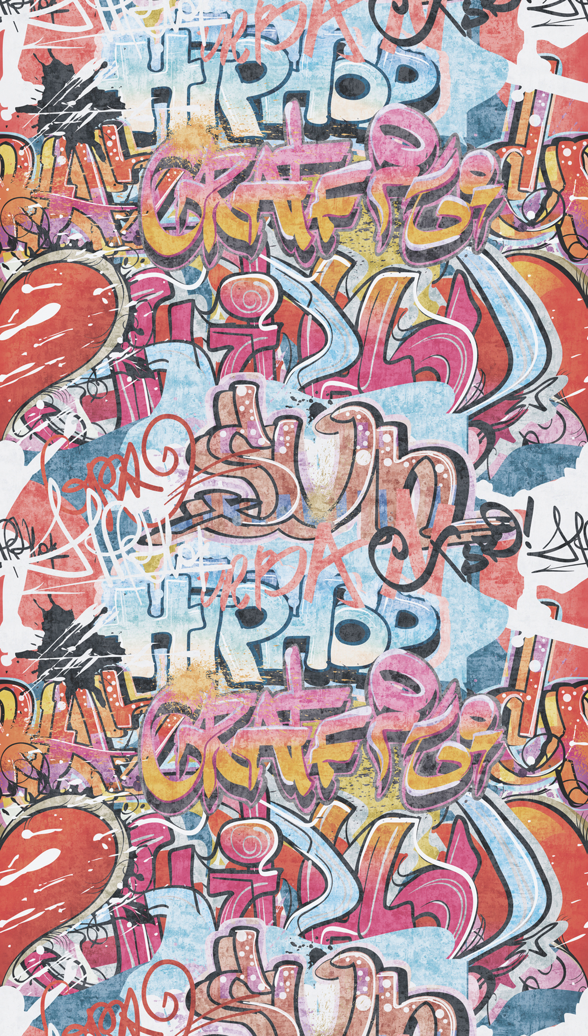 Papier peint panoramique Art de Rue Graffiti rouge - Lilly & Luis d'A.S. Création | Réf. AS-770631