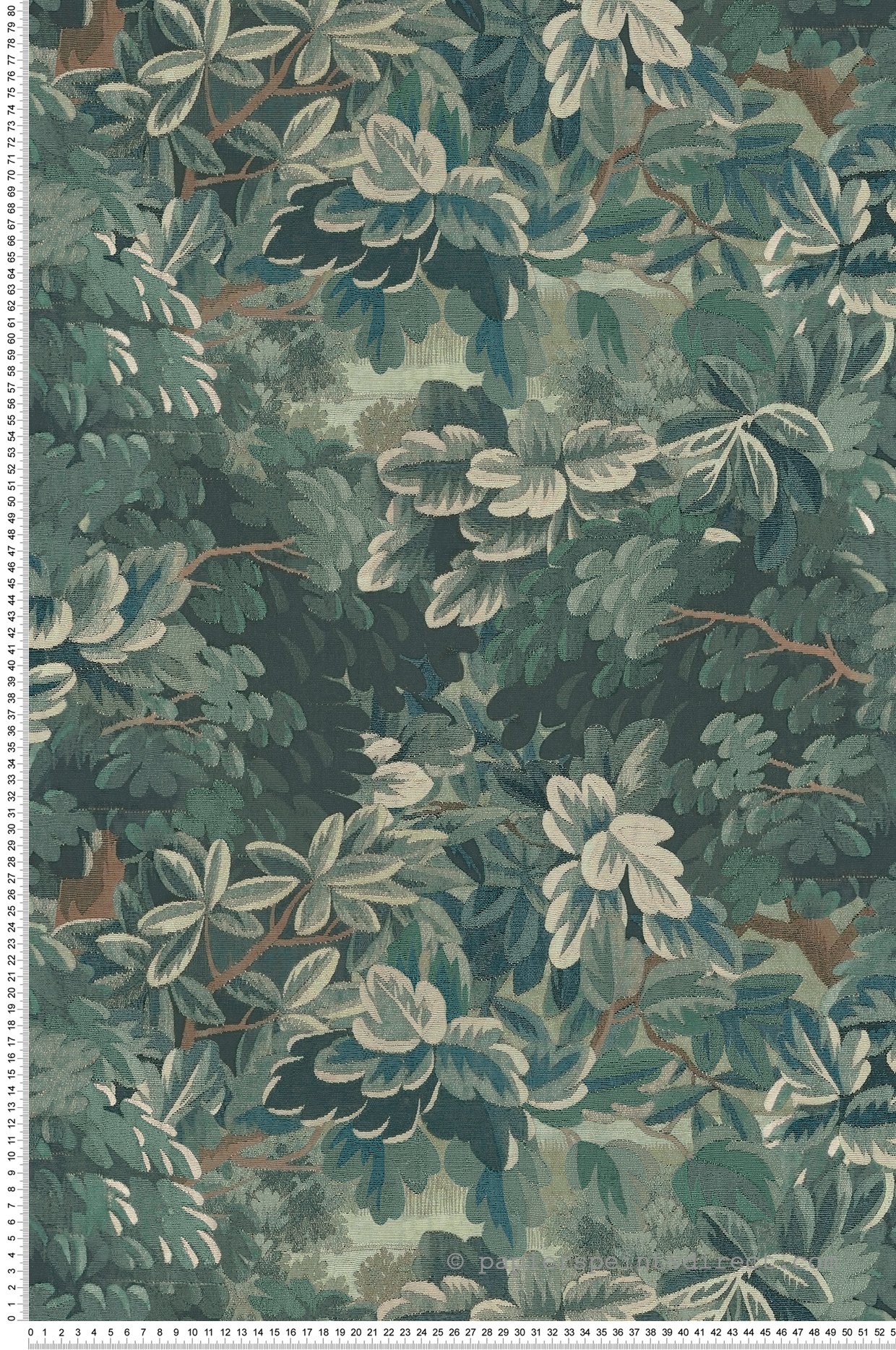 Papier peint Feuillage Toilé Dense vert - Aristide de Lutèce | Réf. LTC-3850-1