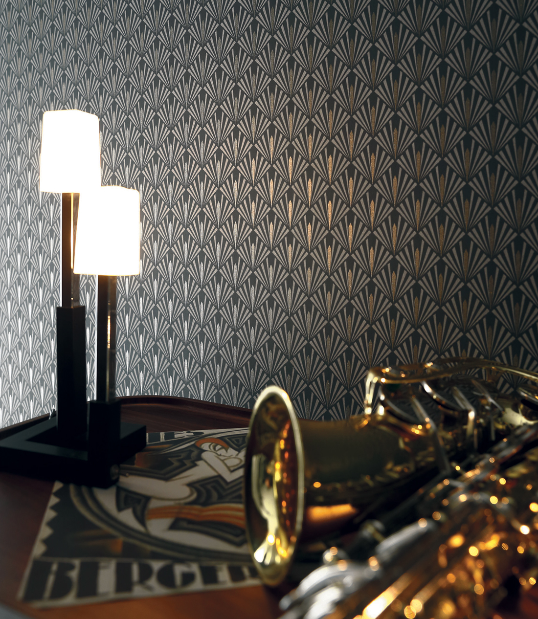 Papier Peint Stein noir - Ellington de Casamance | Réf. CAS-73920640