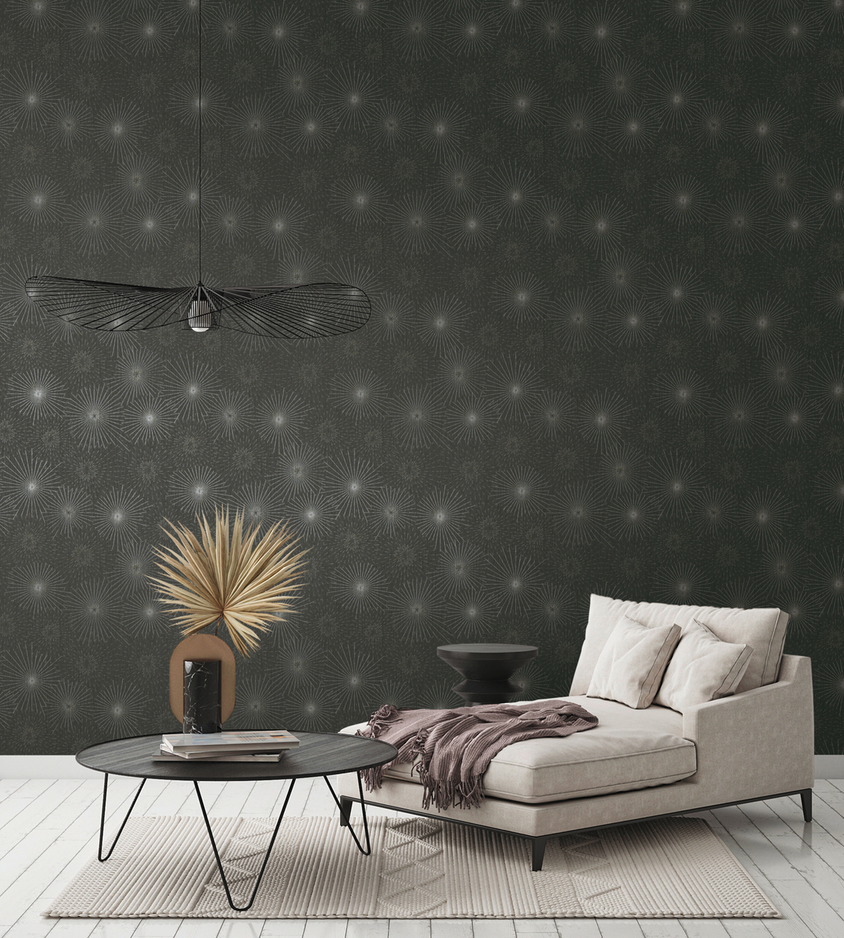 Papier peint Etoile d'Artifice Stars noir doré argenté - The BOS d'A.S. Création | Réf. AS-388181