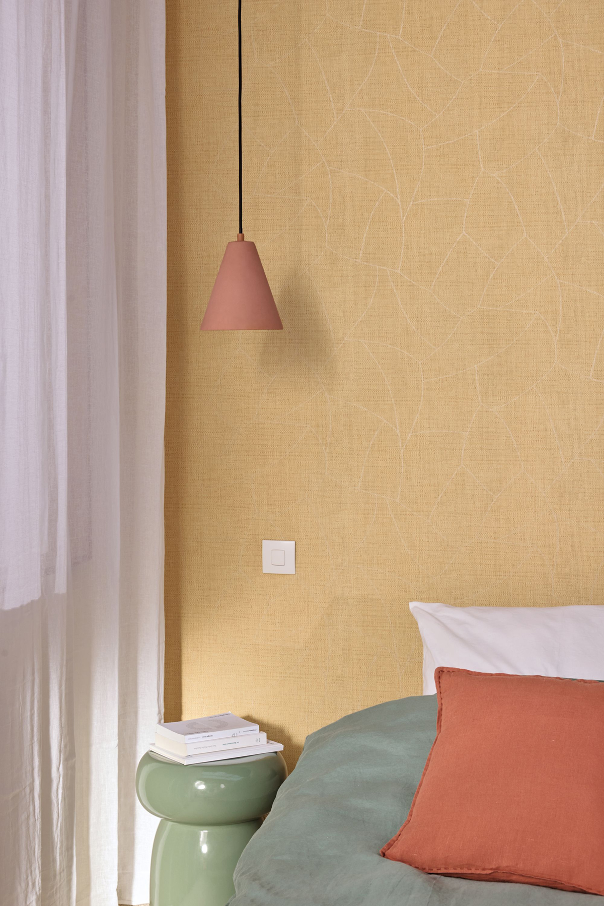 Papier peint Graphique Texturé Melody beige doré - Symphony de Casélio | Réf. SYM107022034