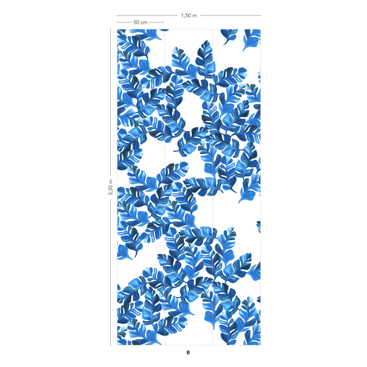 Papier peint panoramique Pacifico Bleu B - 4/5/6 - Isidore Leroy