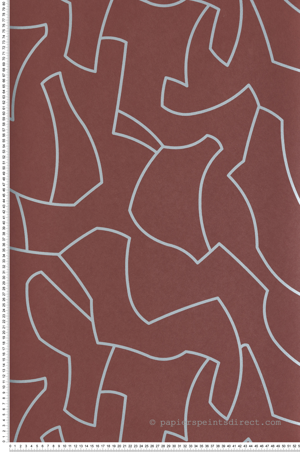 Papier peint Puzzle Maze bordeaux - Color Game de Casadéco | Réf. GAME200618606