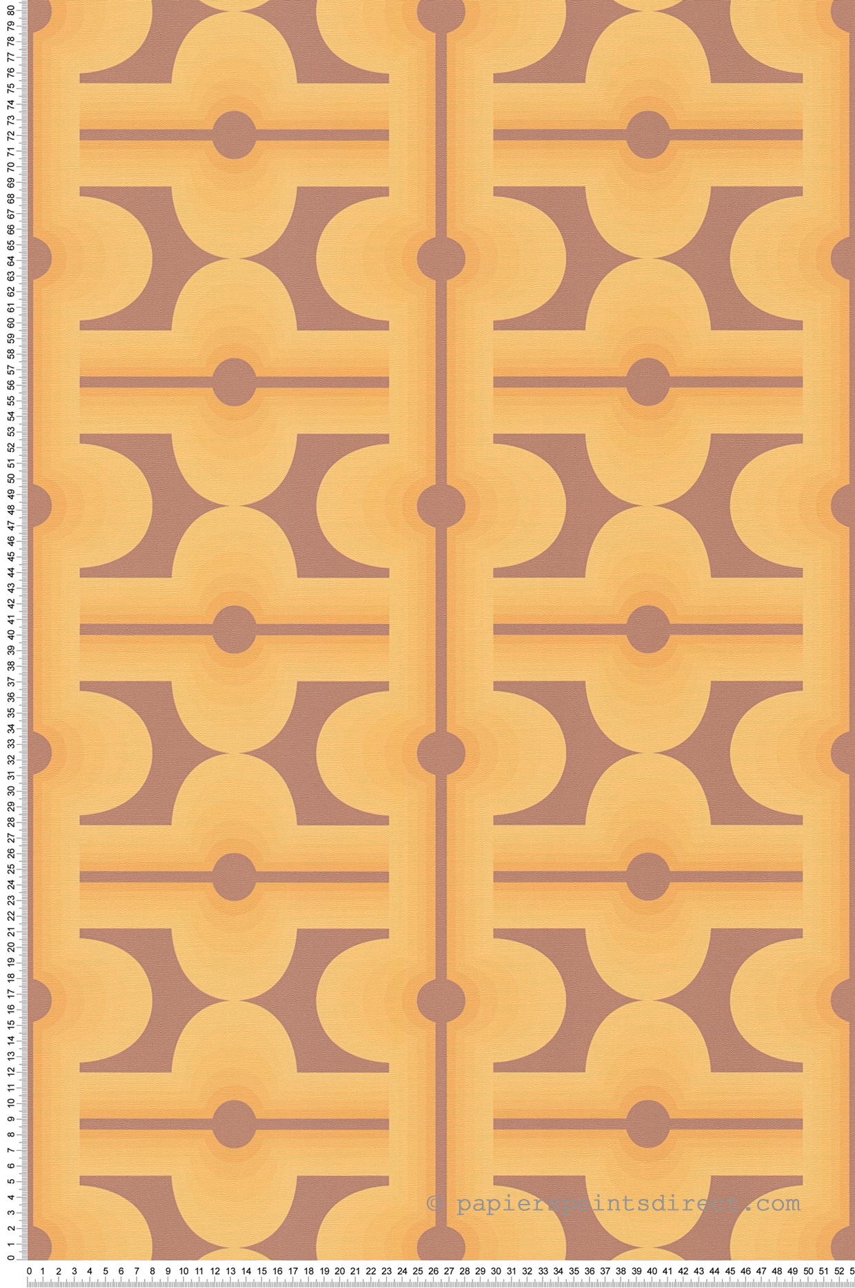 Papier peint Années 70 Graphique jaune marron - Retro Chic d'A.S. Création | Réf. AS-395334