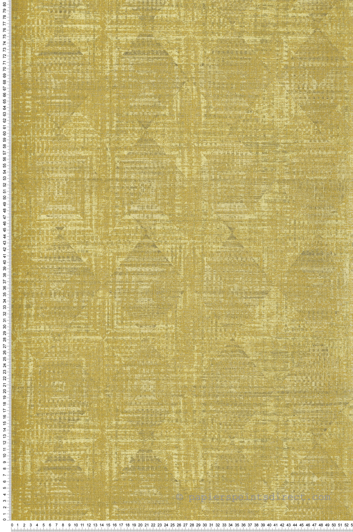 Papier peint Tissage Ethnique jaune doré - Ornata de Montecolino | Réf. MC-65342