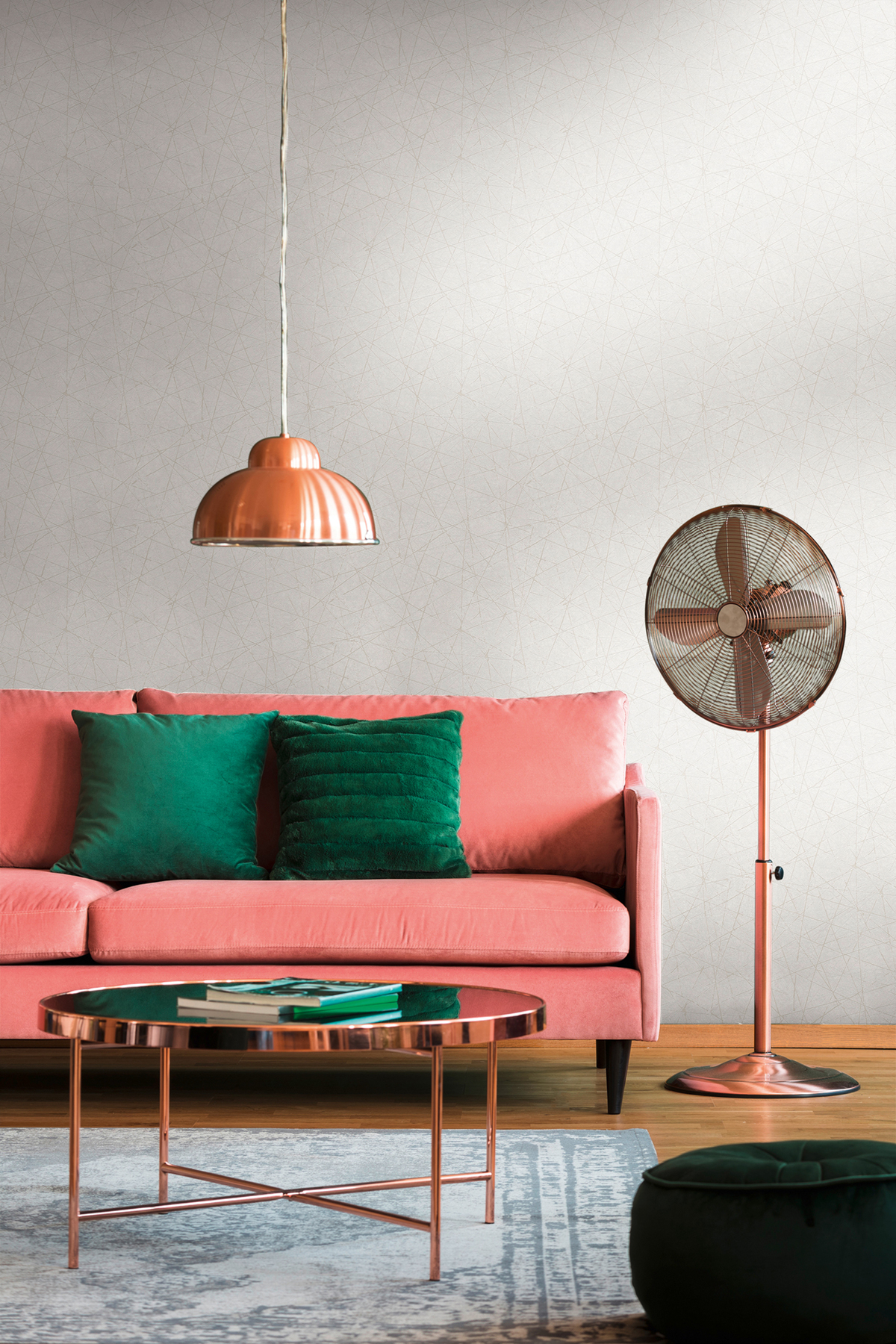 Papier peint Lignes Maha Métal blanc cassé nacré - Metropolitan Stories 3 d'A.S. Création AMB2 |  Réf. AS-391771