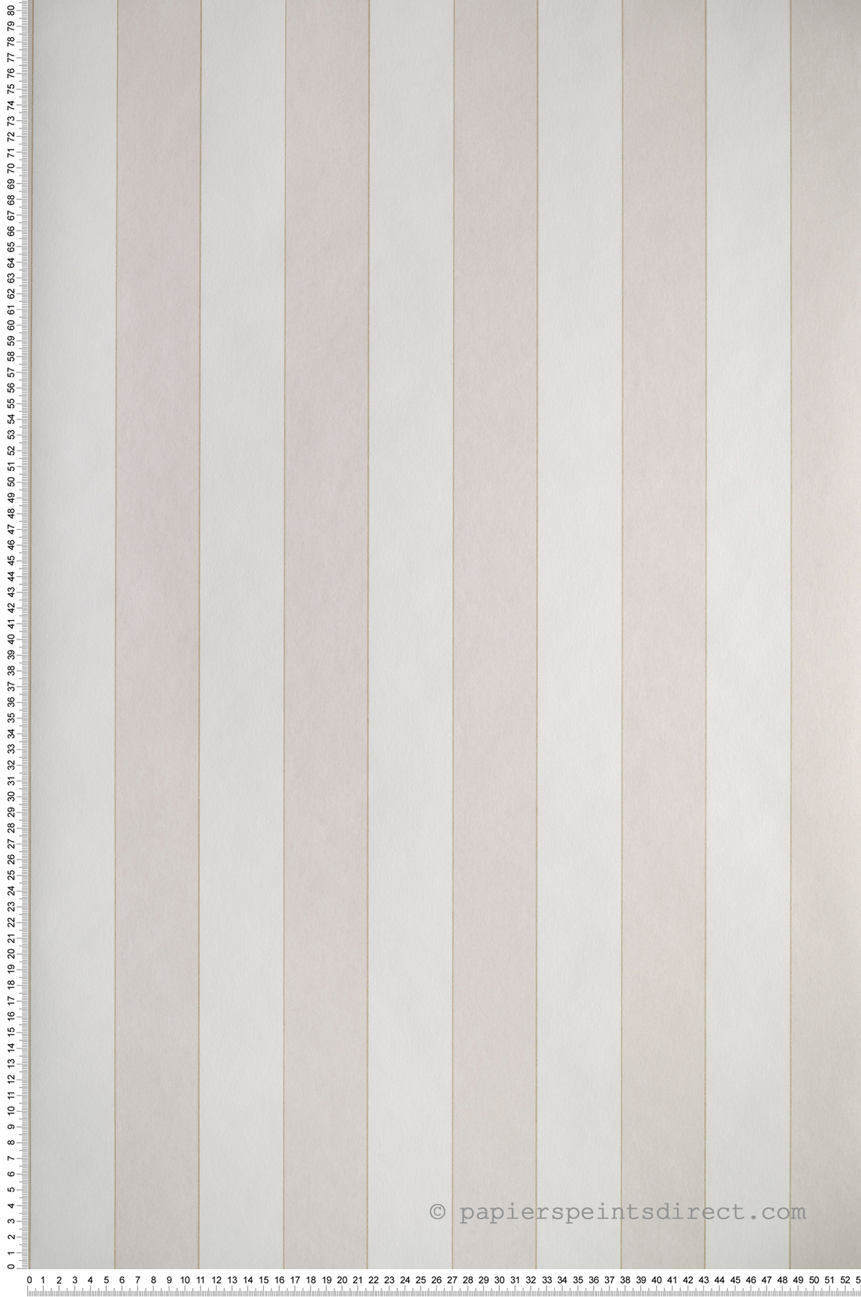 Papier peint Rayure Chic Louise rose pâle doré - Les Rayures de Casadéco | Réf. RAYS28881236