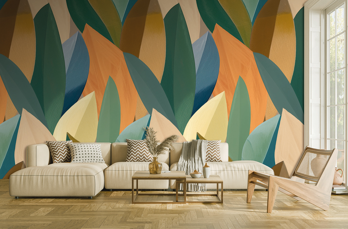 Papier peint panoramique Feuille Peinture multicouleurs - Vancouver de Montecolino | Réf. MC-SYD27598