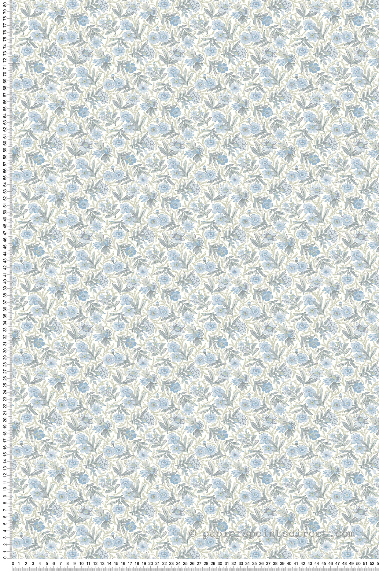 Papier peint Praline Fleuri Myosotis bleu - Tartine & Chocolat de Lutèce | Réf. LTC-36230101