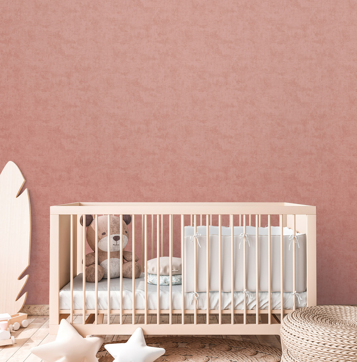 Papier peint Faux Uni Patine terracotta - Lilly & Luis d'A.S. Création AMB2 | Réf. AS-771795