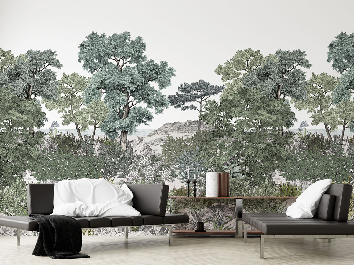 Papier peint panoramique Forêt de Bretagne Naturel A - 1/2/3 - Isidore Leroy AMB