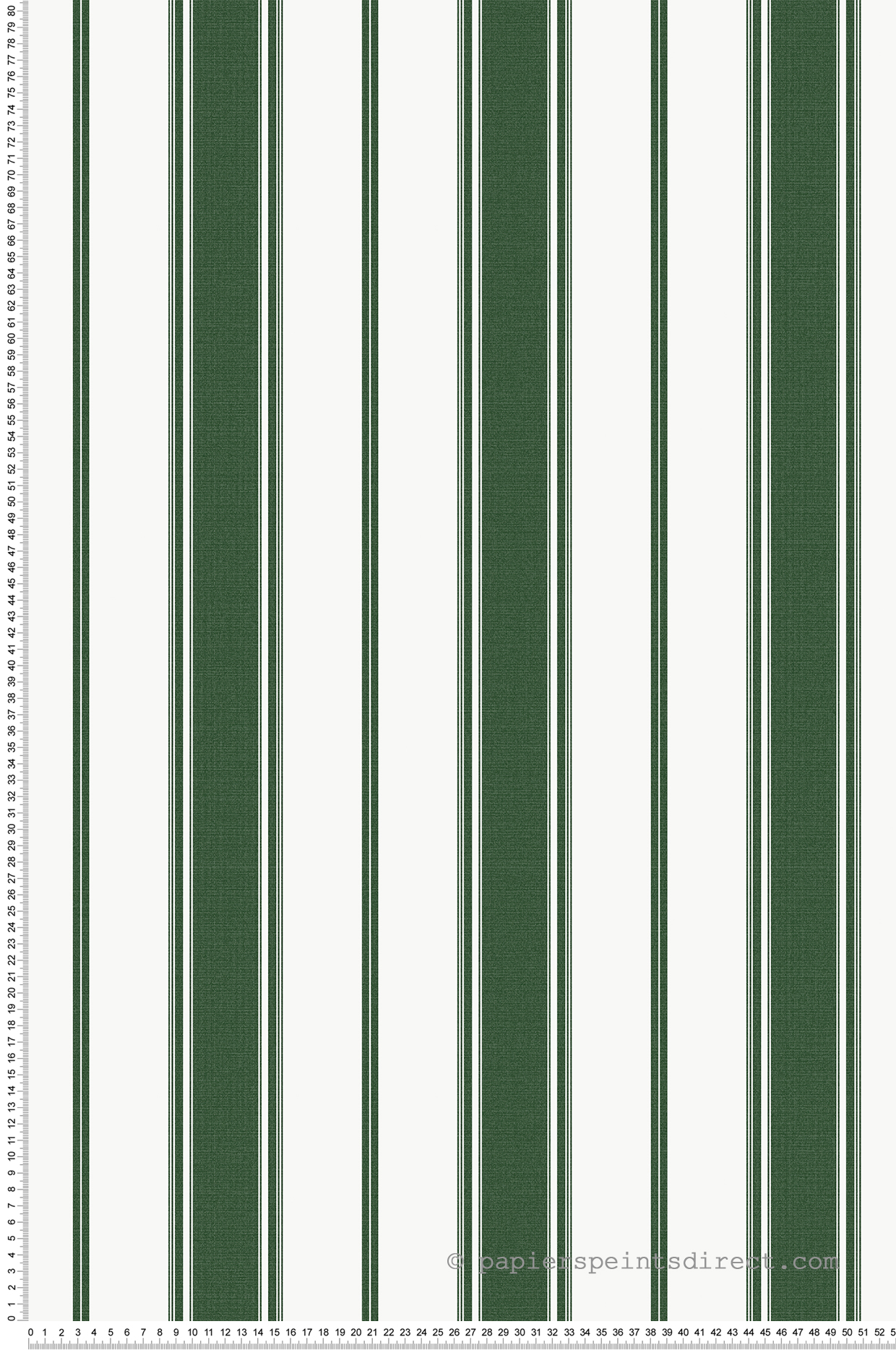 Papier peint Rayure Héritage vert anglais - Jeux de Rayures 3 de Lutèce | Réf. LTC-G68063