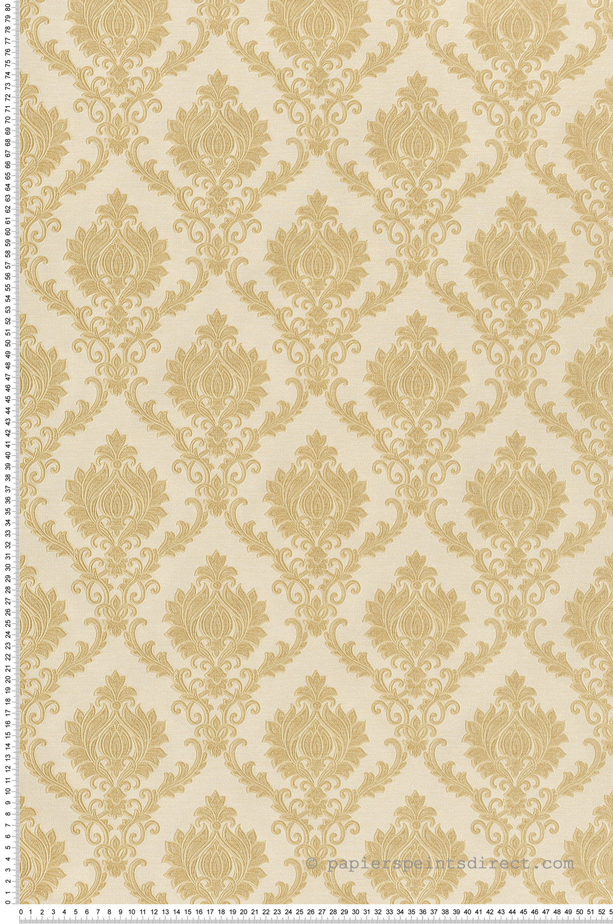 Papier peint Médaillon Classique ocre doré - Venise de Montecolino | Réf. MC-23642