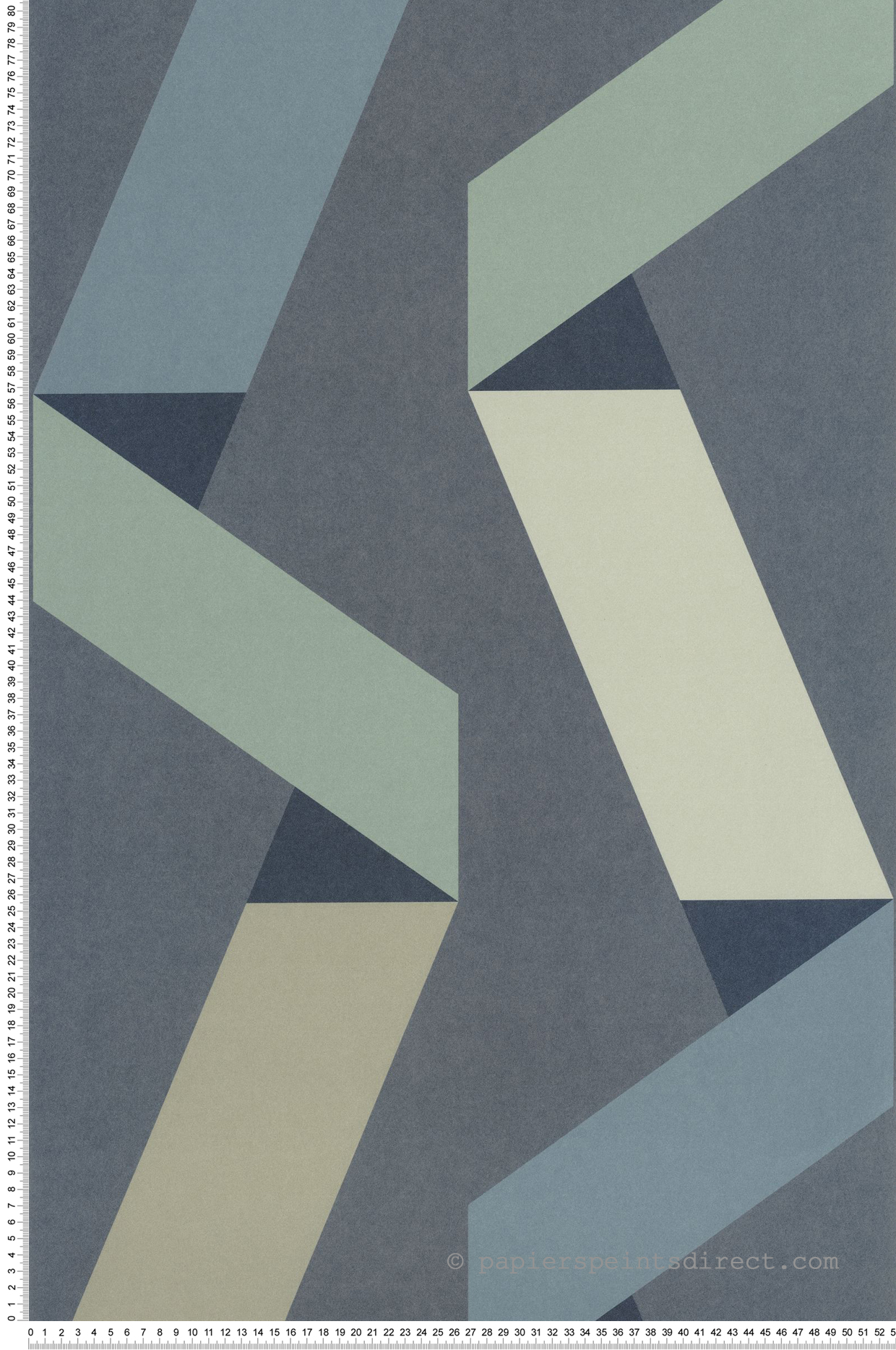 Papier peint Ligne Ribbon vert bleu - Color Game de Casadéco | Réf. GAME200646767