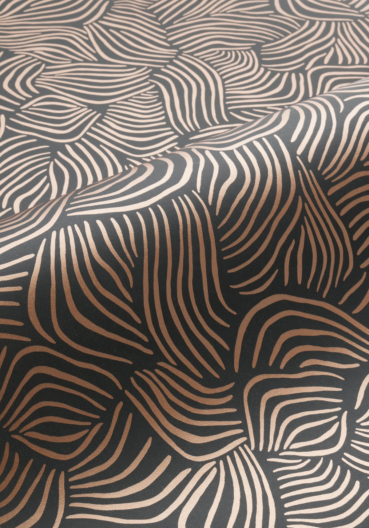 Papier peint Zèbre Mirage noir cuivré - L'Epopée de Casélio | Réf. EPO103729090