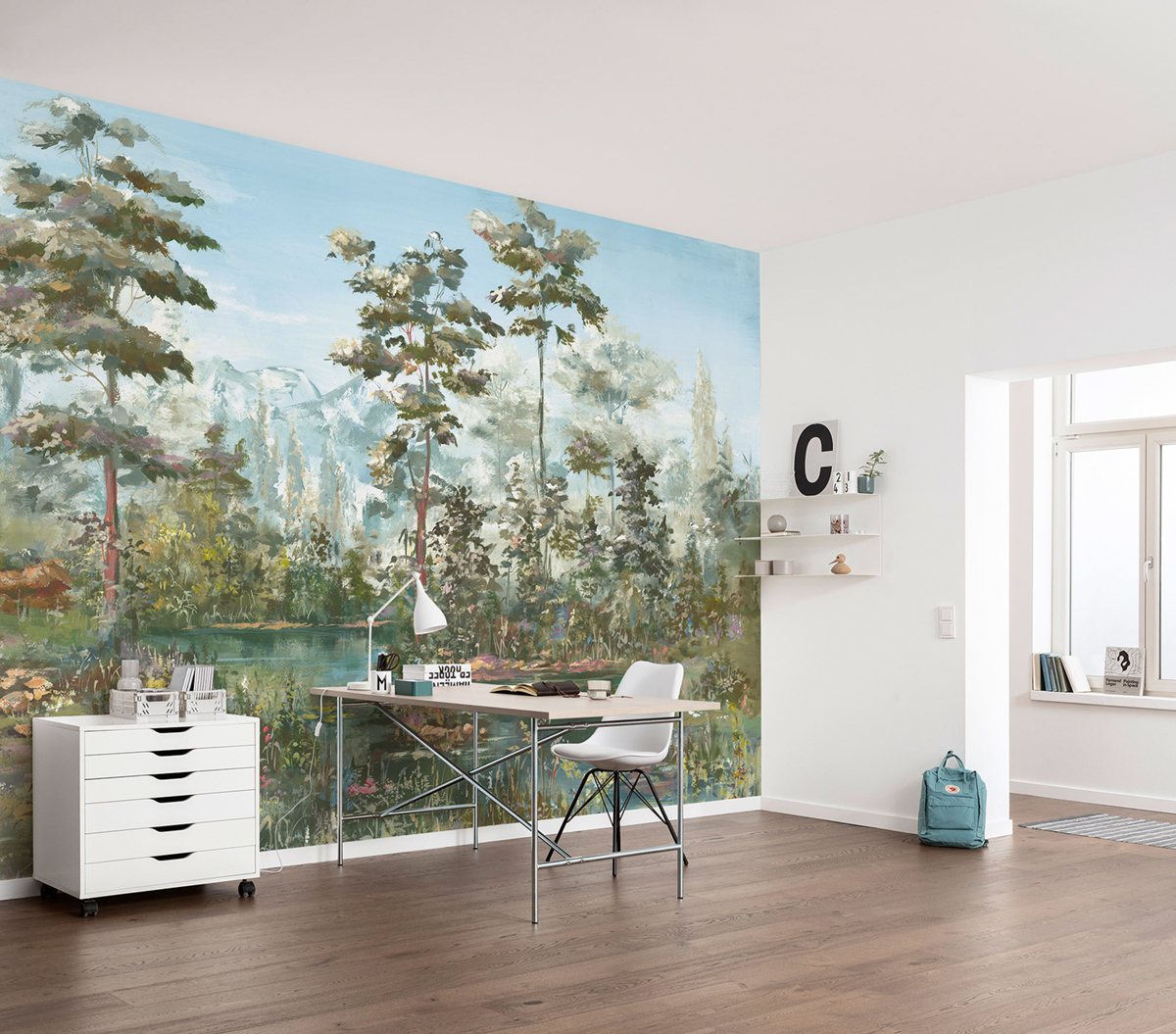 Papier peint panoramique Paysage Harmonie Homeland bleu canard - Papier Peint Komar Infinity 2