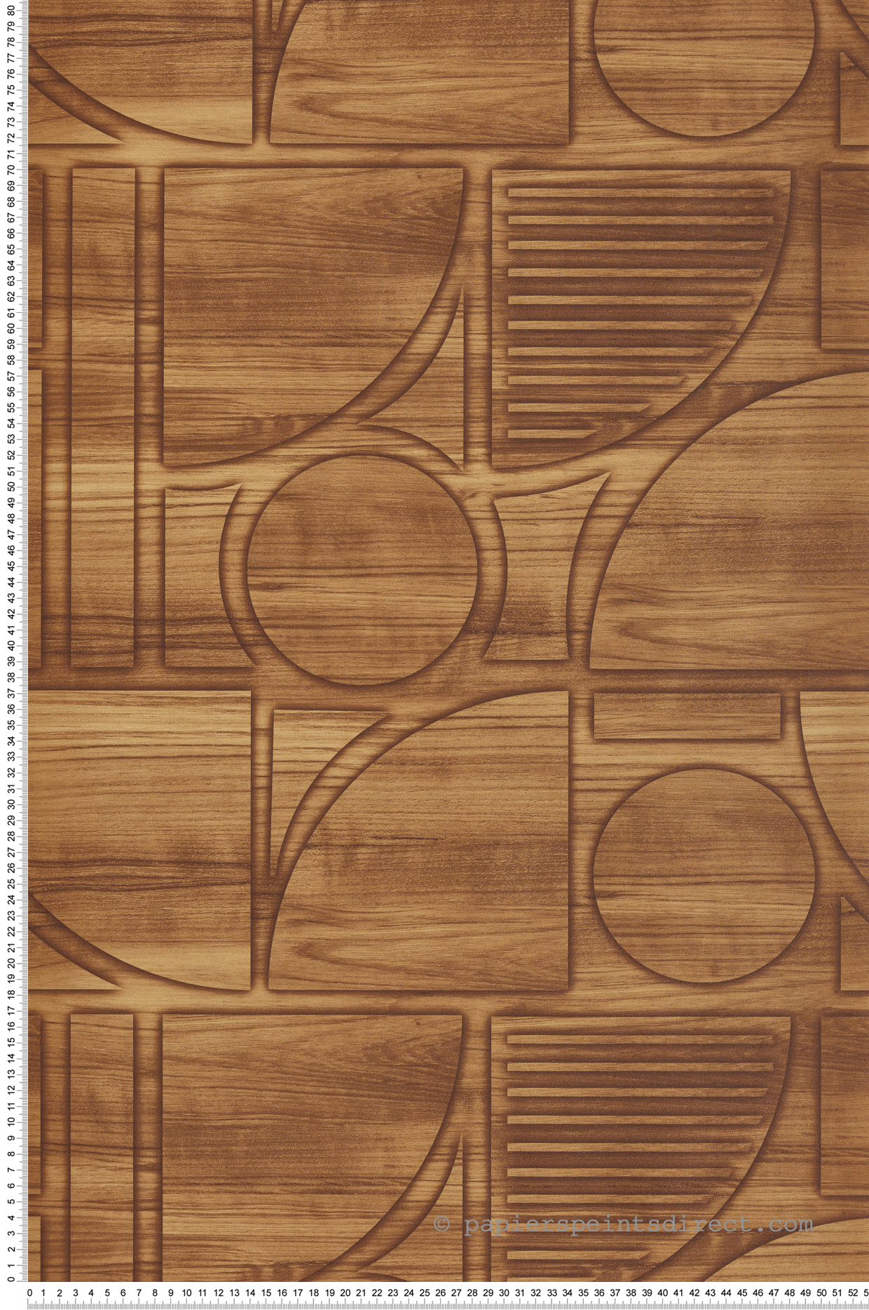 Papier peint Bois Gravure 3D acajou - Reality 4 de Lutèce | Réf. LTC-51220508