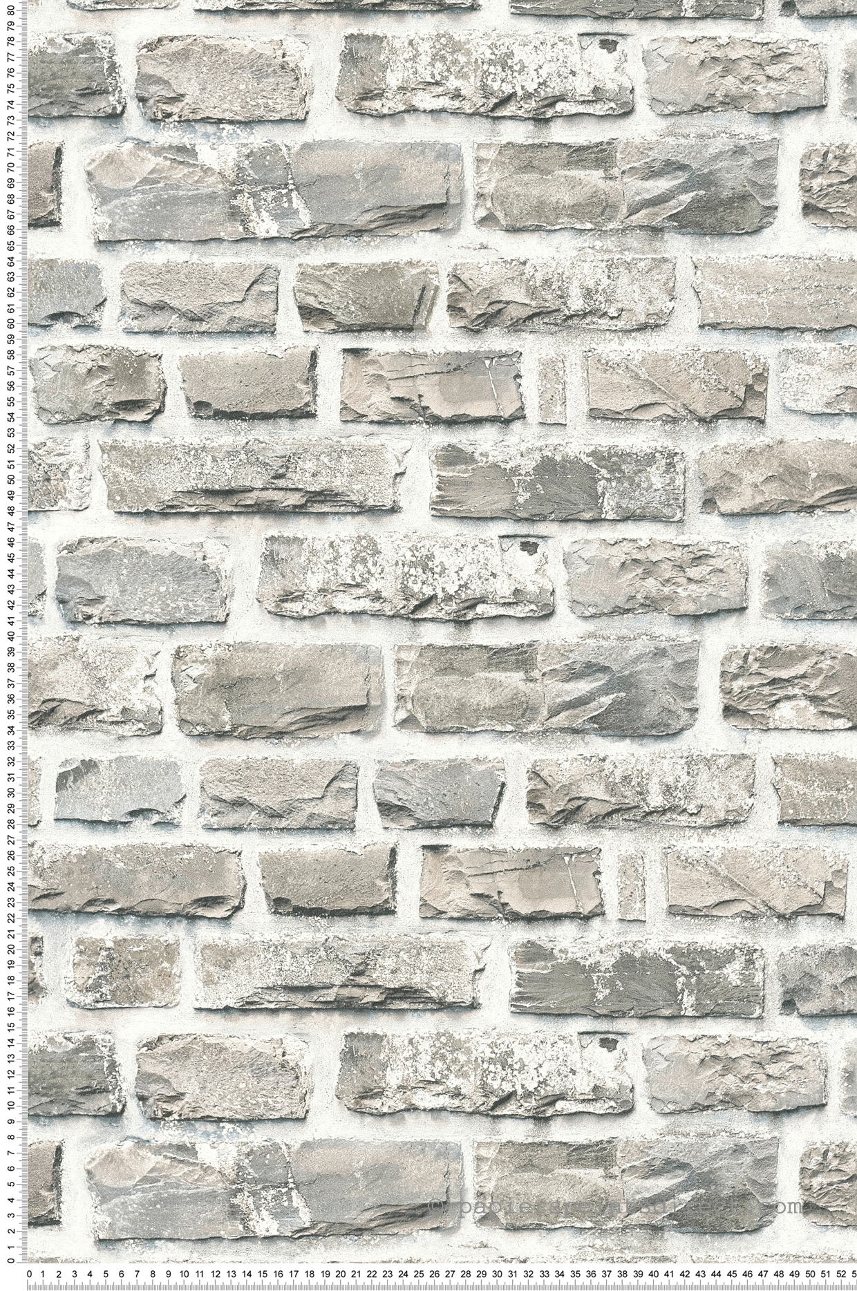 Papier peint Pierre Briquettes grège - Elements 2 d'A.S. Création | Réf. AS-361402